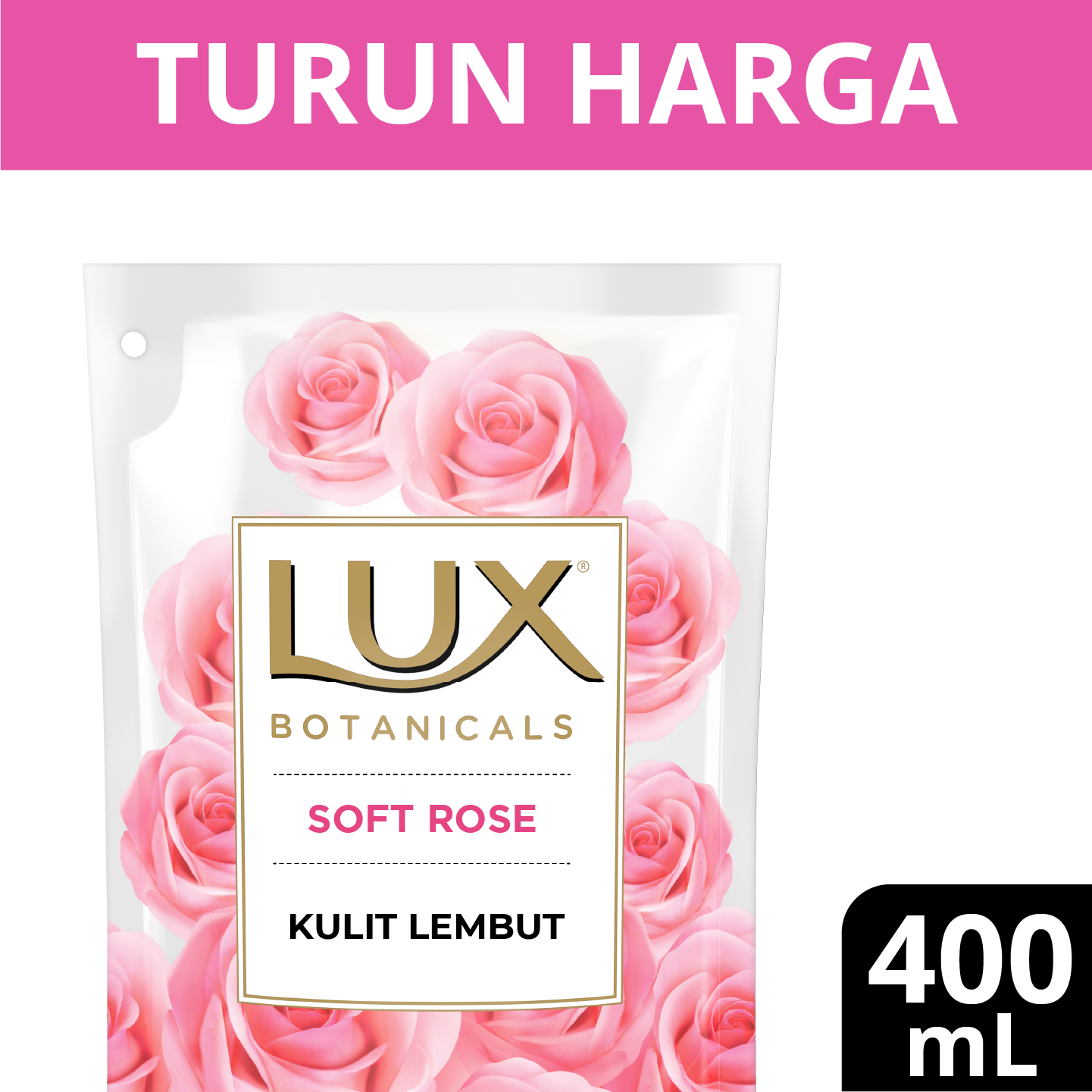 Gambar Lux Botanicals Sabun Mandi Cair Refill Body Wash Soft Rose