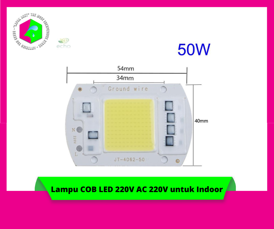 C002 LED HPL 50 WATT INPUT AC 220V LAMPU JALAN LAMPU SOROT Lazada