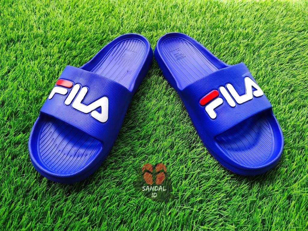 blue fila slides