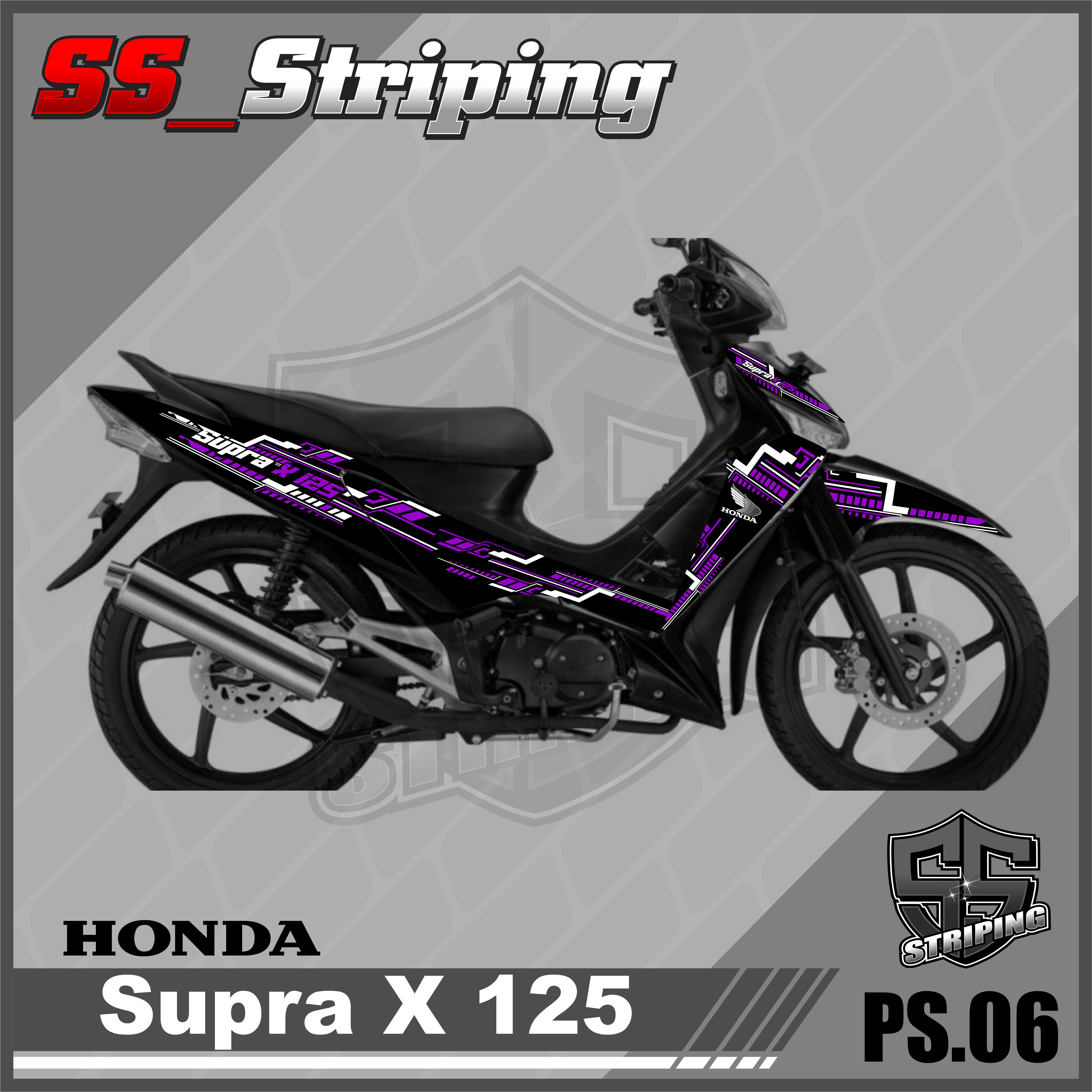 Sticker Striping List Variasi Supra X 125 - Striping Supra X 125. PS ...