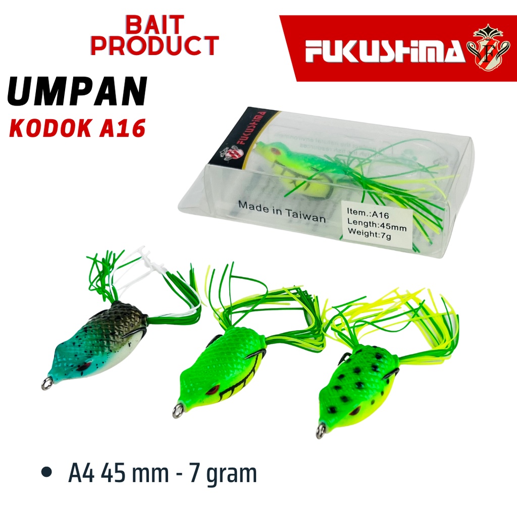 Umpan Pancing Fishing Lure Kodok Empuk Fukushima Model A16 (Soft Lure)