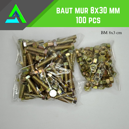 BAUT 12 + MUR PAKET 100 PCS BM 8X30(3CM) KUNCI 12 | Lazada Indonesia