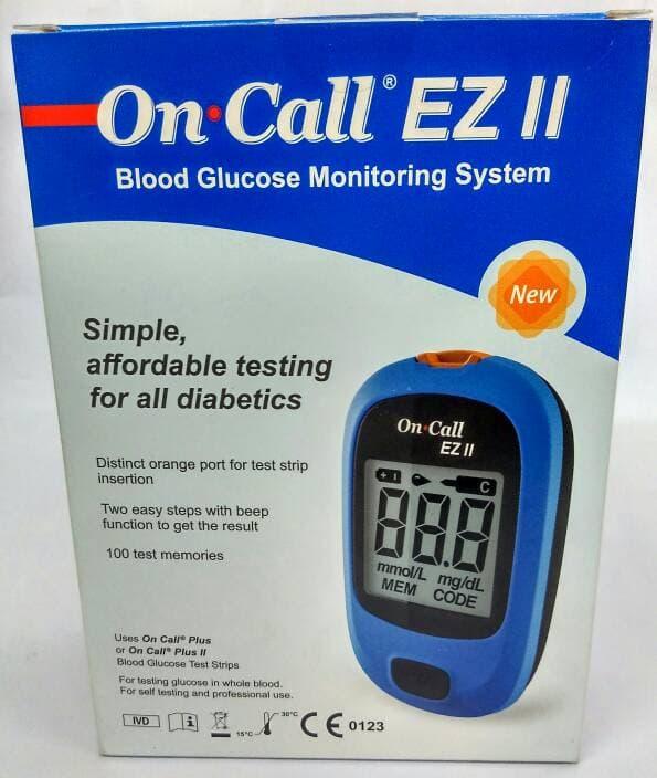 Paket Alat Cek Gula Darah On Call Ez Ii Lengkap + Bonus Strip