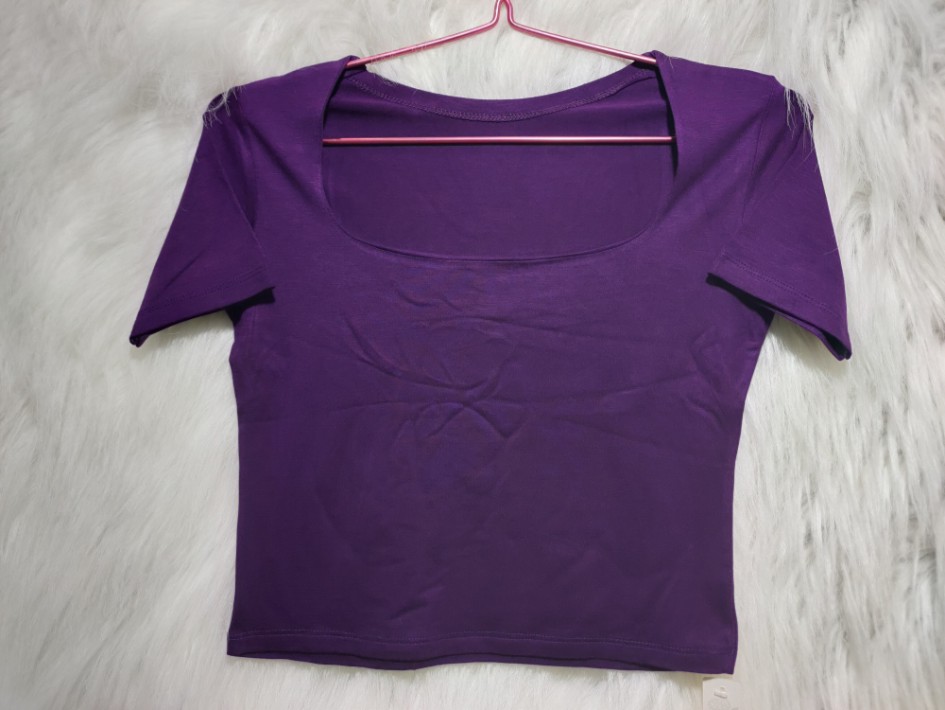 Kaos Crop Wanita Polos Basic Kaos T 