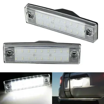 white license plate light