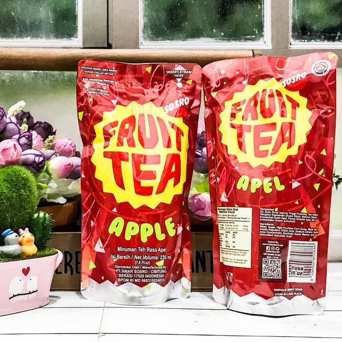 Fruit Tea Pouch Sosro 230 Ml Apple Blackcurrant Shopee Indonesia