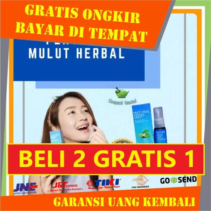 Natural fresh mouth spray penyegar mulut terbaik, penyegar mulut watson