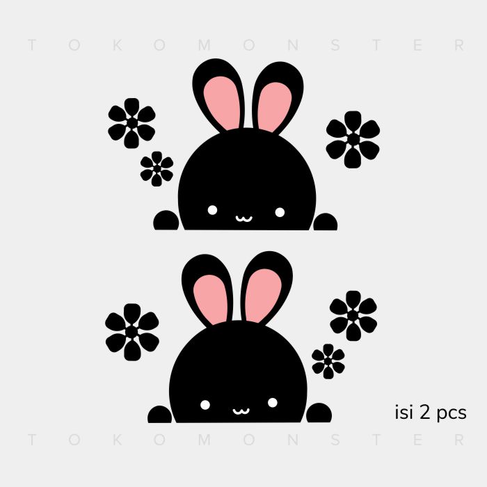 Tokomonster T23 Stiker Rabbit Car Front Mirror Sticker Decal Lazada