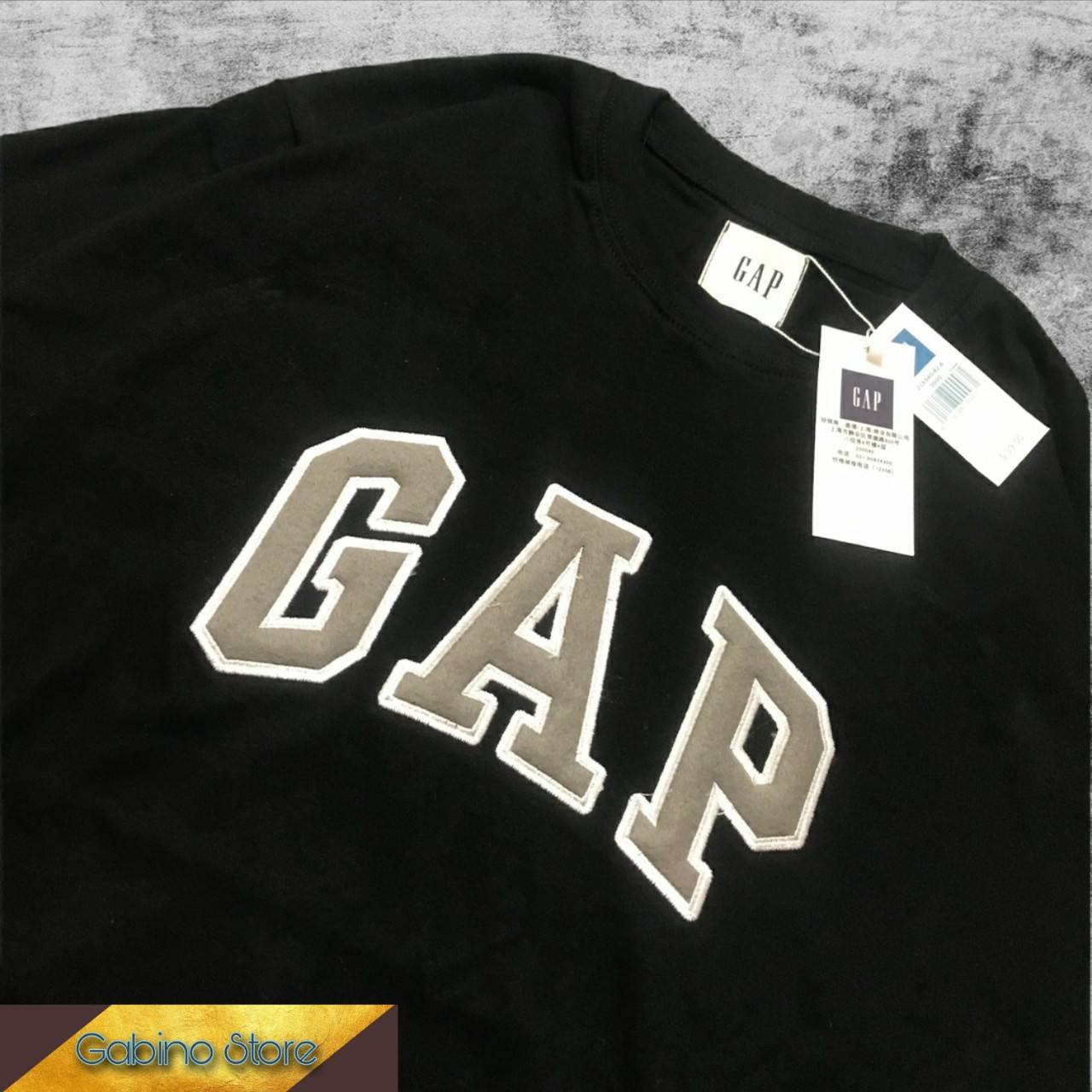 Gb- T-shirt Gap black Logo / kaos T 
