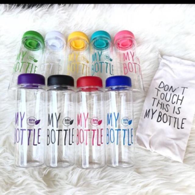 MINUM MY BOTTLE BPA FREE BULAT 500ML - ANTI PECAH - GRATIS SARUNG