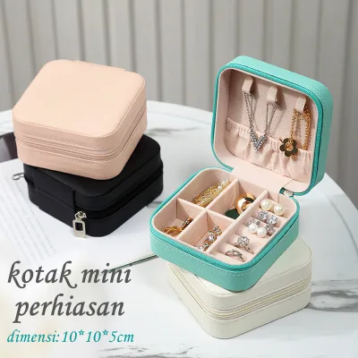 Kotak Perhiasan Kotak Cincin Kalung Tempat Penyimpanan Jewelry Box Case Untuk Anting Cincin