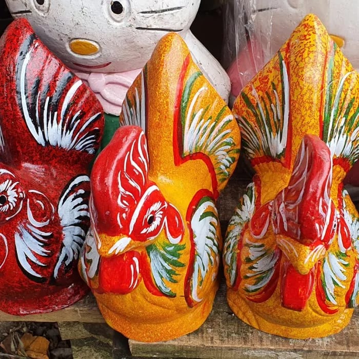 Celengan ayam jago dari tanah liat murah unik menarik celengan menabung