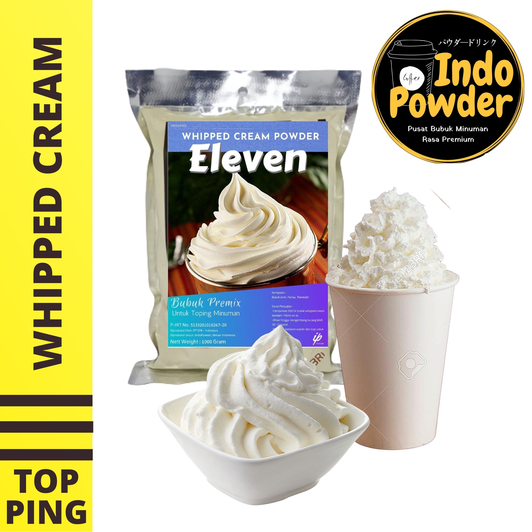 WHIPPED CREAM 1Kg - WHIPED CREAM 1Kg - WHIPPED CREAM Powder 1Kg - Bubuk