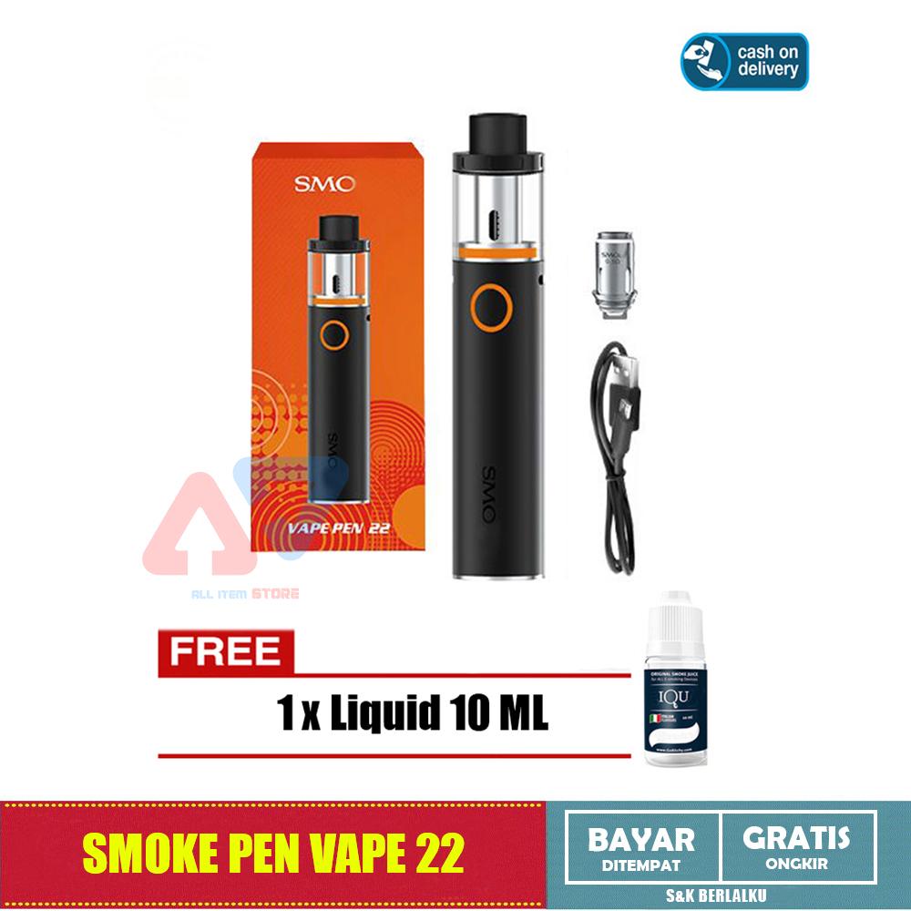 aiS - SMOKE VAPE PEN 22 KIT - PEN 22 SMOKE KIT - Vape Rokok Elektrik + Gratis Liquid aiS - SMOKE VAPE PEN 22 KIT - PEN 22 SMOKE KIT - Vape Rokok Elektrik + Gratis Liquid