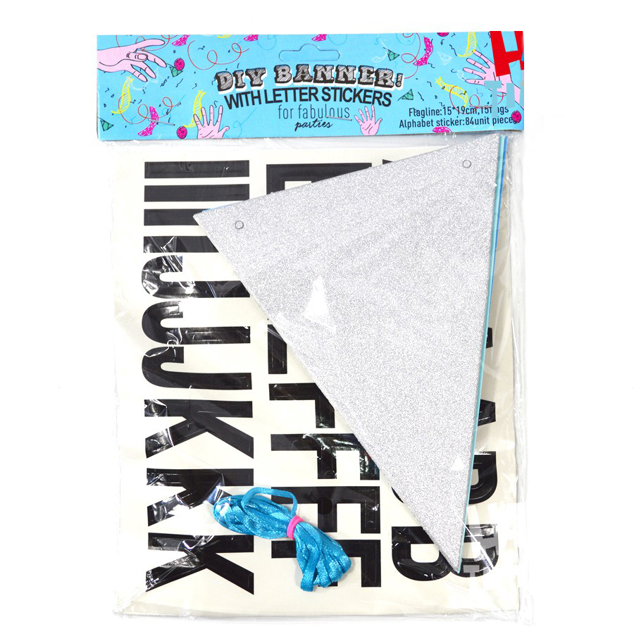 Banner Custom DIY (Do It Yourself) Flag Banner Pesta Ulang Tahun