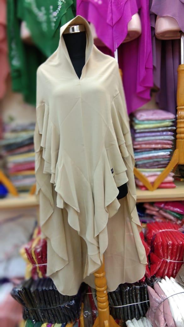 khimar syar'i bahan ceruty babydoll ori, hsoft pet anten atau pet kain keras, khimar larisa