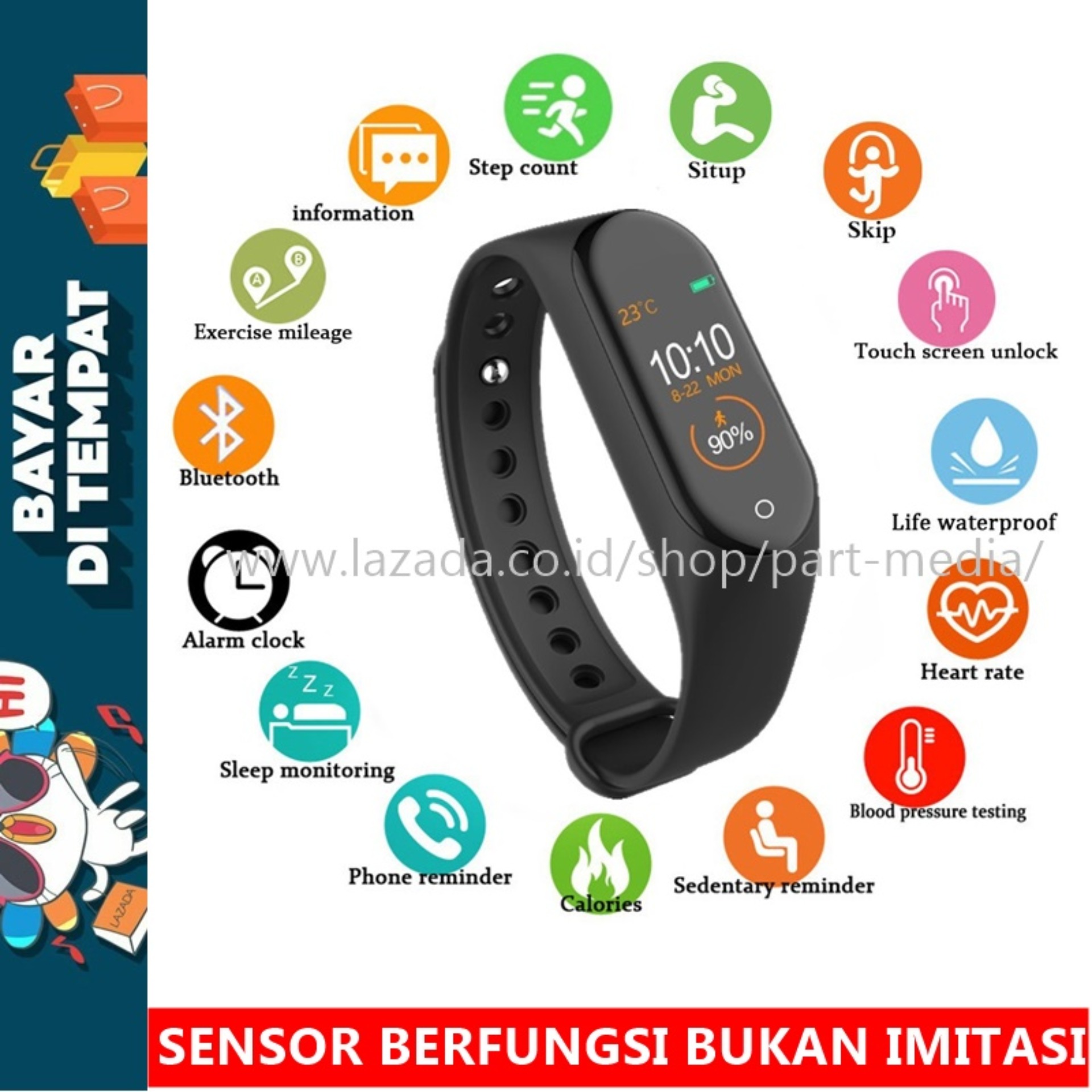 Smartband M4 Pro Waterproof version IPS seperti Xiaomi Miband 4 | Lazada  Indonesia