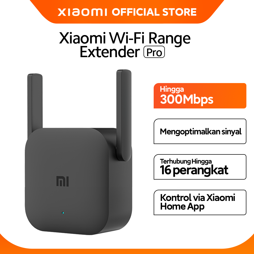 Xiaomi Wi-Fi Range Extender Pro | 2 x 2 Antena Eksterna l 300 Mbps | Mendukung Aplikasi Mi Home [ Official Store ]
