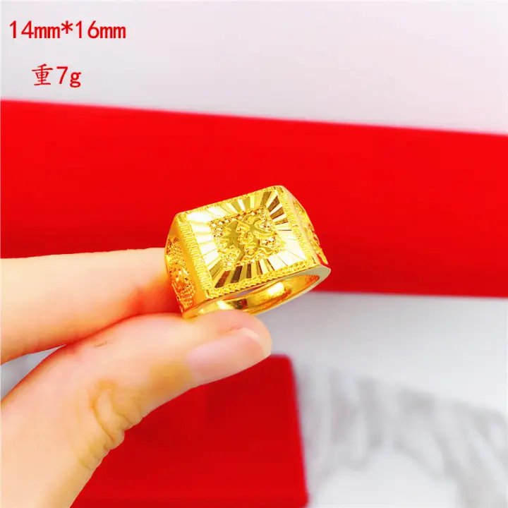 Vietnam Endapan Emas Cincin Pria 24k Perhiasan Emas Panjang Tidak Memudar Produk Asli Miniatur Batu Akik 999 Warna Emas Mendatangkan Keberuntungan Dapat Diatur Lazada Indonesia