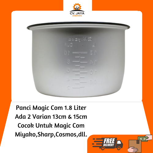 Panci Rice Cooker ukuran 1,8 Liter Merk Cosmos, Miyako