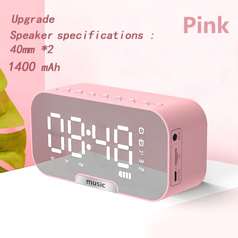 GOOJODOQ Wireless Bluetooth Speaker Jam Alarm With Smart Alarm Clock