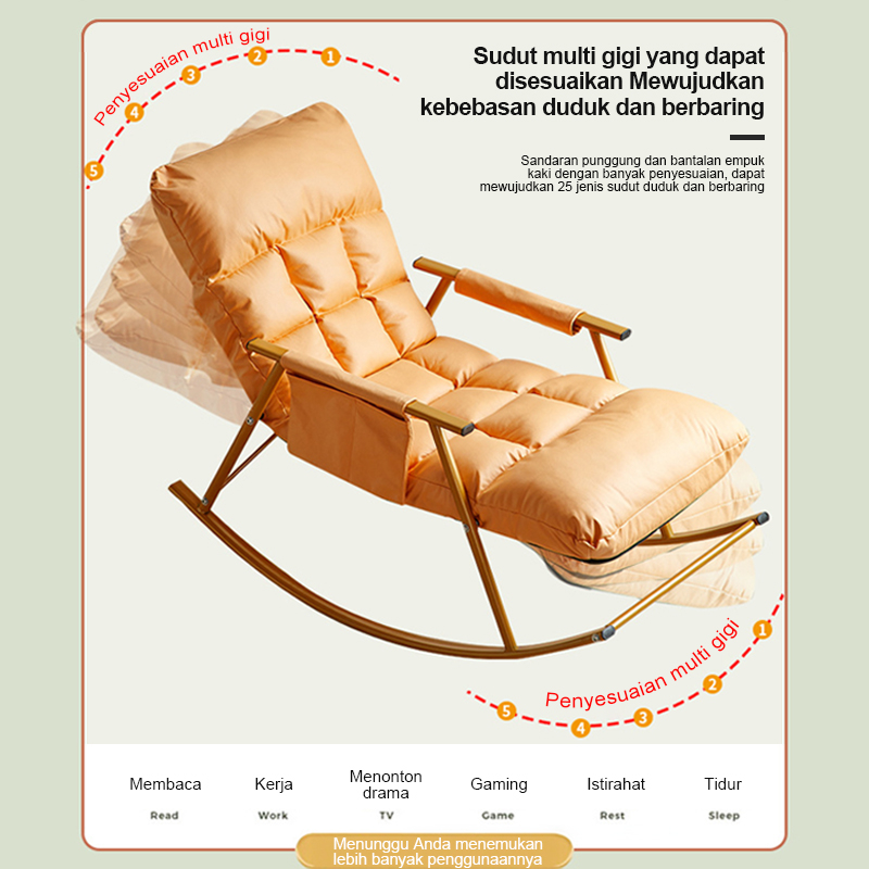 KURSI GOYANG LAZY SOFA KURSI RUANG TAMU KAMAR TIDUR INDOOR SWING