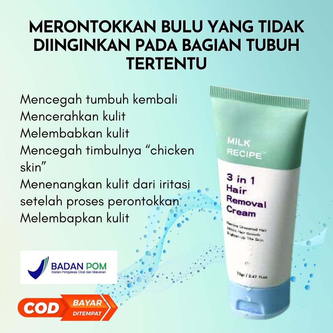 Milk Recipe 3 In 1 Hair Removal Cream Krim Penghilang Bulu Perontok ...