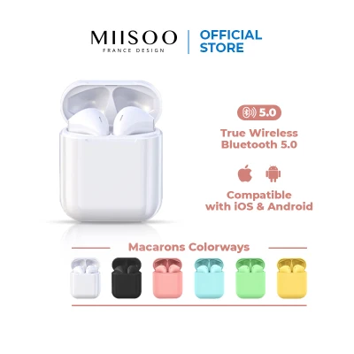 MIISOO i12 PRO Macaron TWS Earphone IZIN POSTEL TRUE Wireless STEREO Bluetooth HiFi