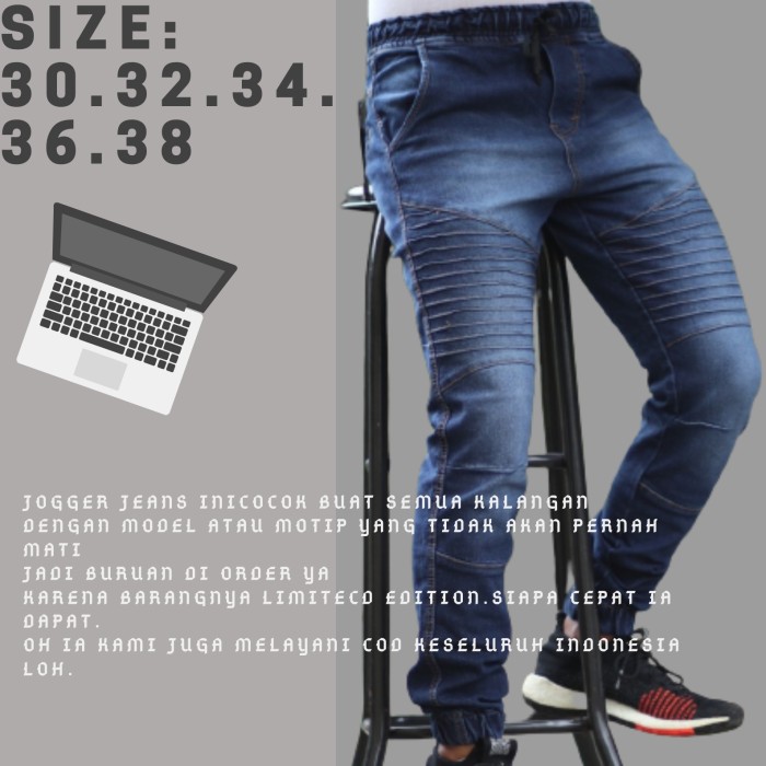 Diskon CELANA JOGER JEANS/CELANA PRIA 