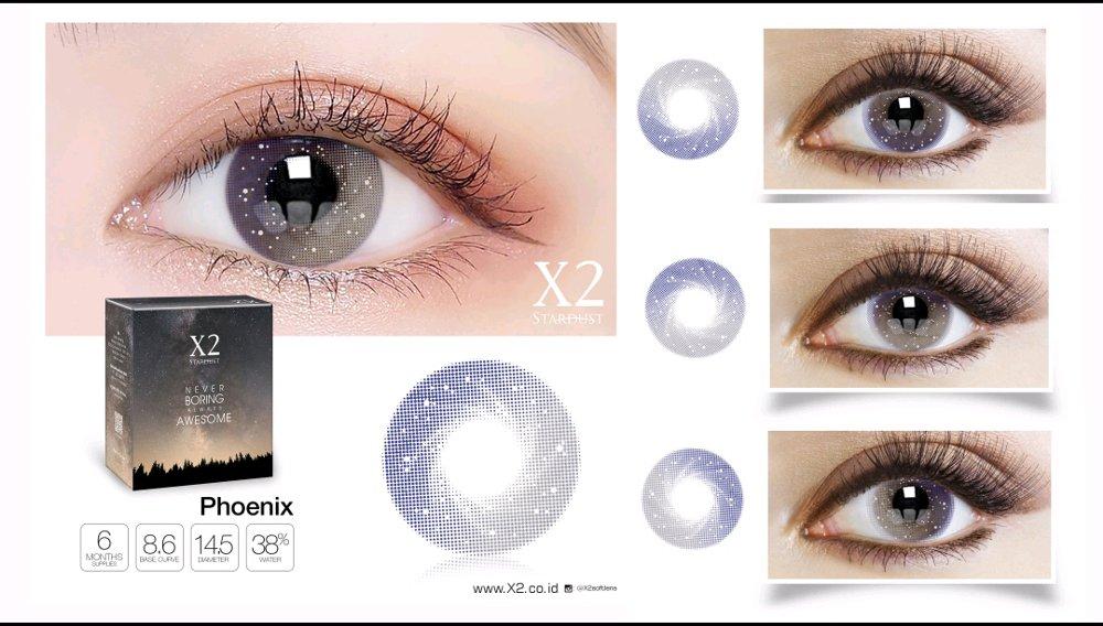 X2 Stardust Softlens Warna Normal Asli Bpom Original Warna Phoenix Awesome