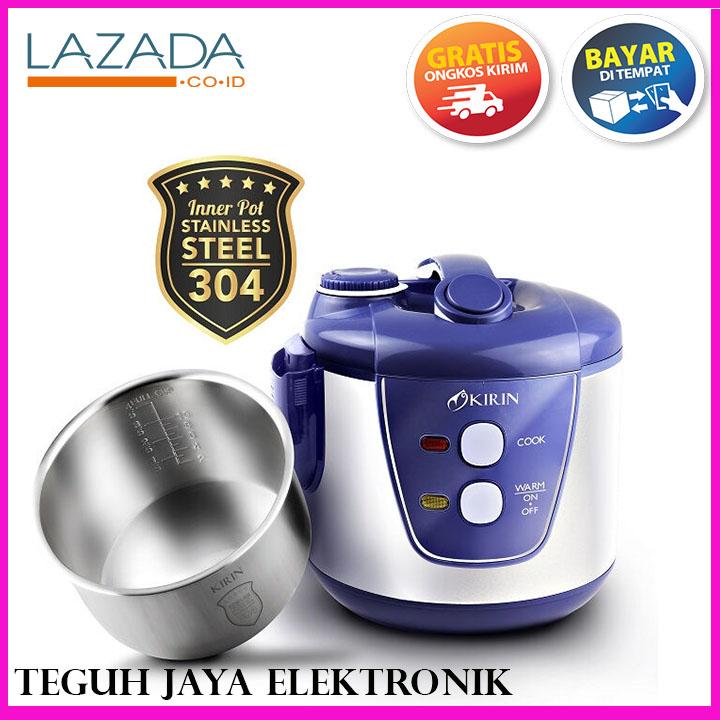 KIRIN KRC 389 Rice Cooker 2 liter Panci Luar Dalam Stenlies - BIRU