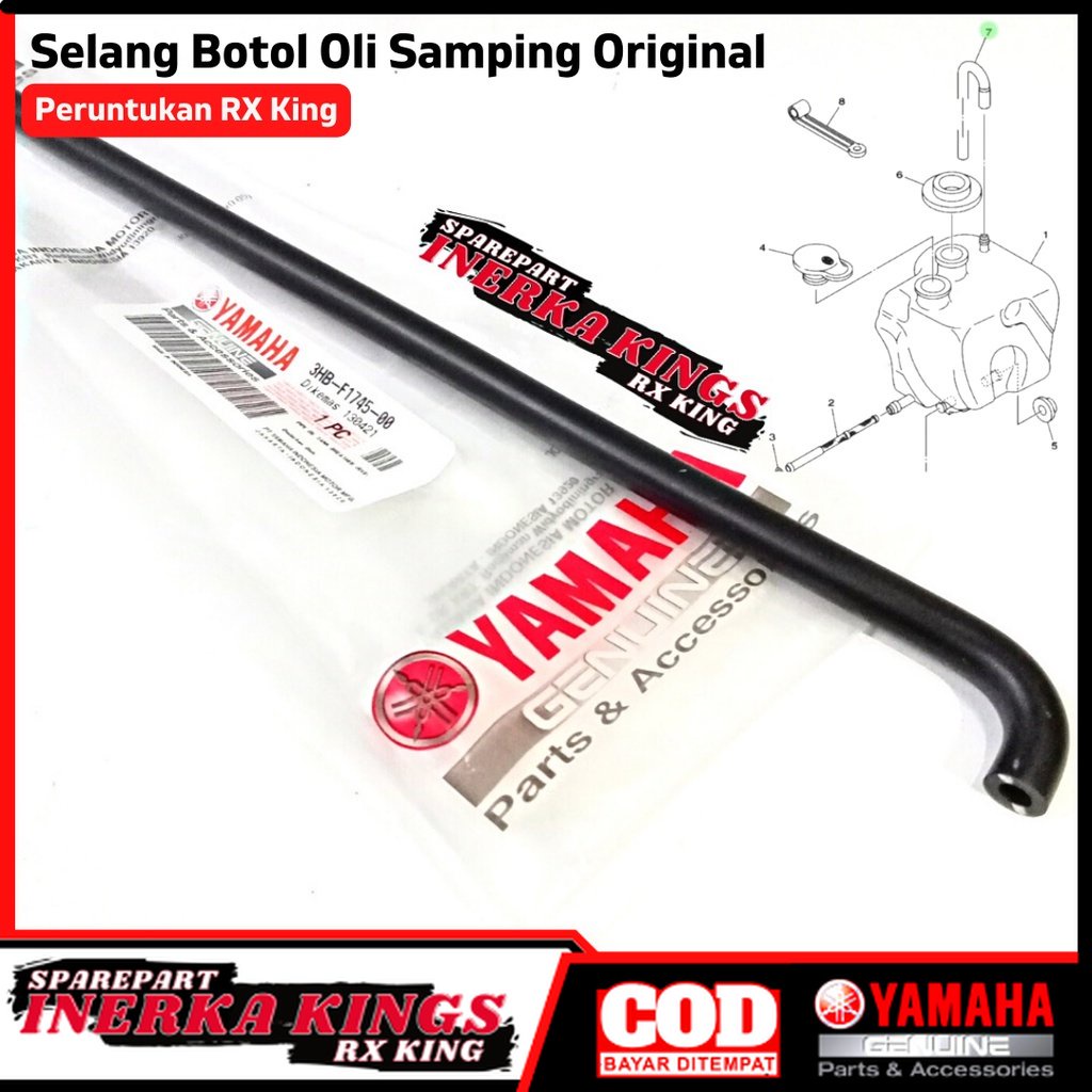 Selang Hawa Tabung Oli Samping Rx King RXK Original YGP 3HBF174500
