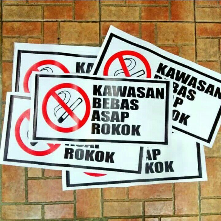 Plang banner kawasan bebas asap rokok | Lazada Indonesia