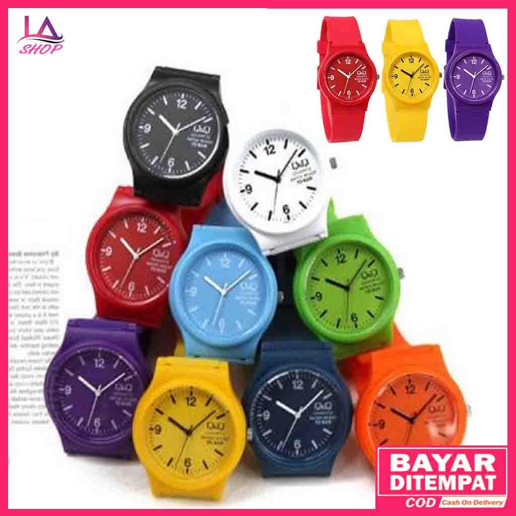 LASHOP Jam Tangan Q&Q termurah Rubber Angka Rubber candy Karet jam tangan unisex murah PRIA & WANITA ANAK QQ