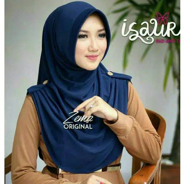 KU006/ Hijab Isaura Instan Jersey Jilbab Pet Kancing/ khimar pet kancing Hijab Murah Jilbab Instan Hijab Instan Fashion Wanita Fashion Muslim