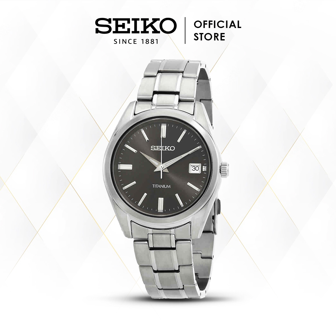 Jam Tangan Pria Seiko SUR375 SUR375P1 Titanium Black Sunray