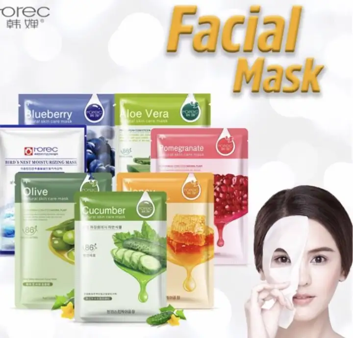 Masker Rorec Natural Facial Mask Masker Wajah Sheet Mask Original 100 Best Seller Wast Id Lazada Indonesia