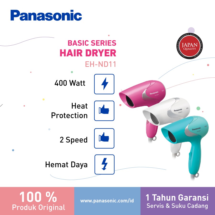 PANASONIC HAIR DRYER PENGERING RAMBUT EH-ND11