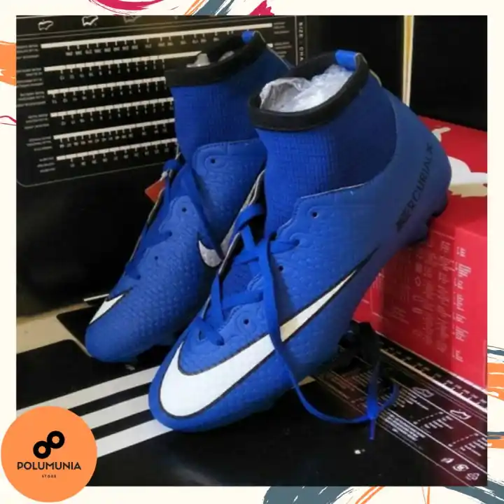 nike mercurial boots blue