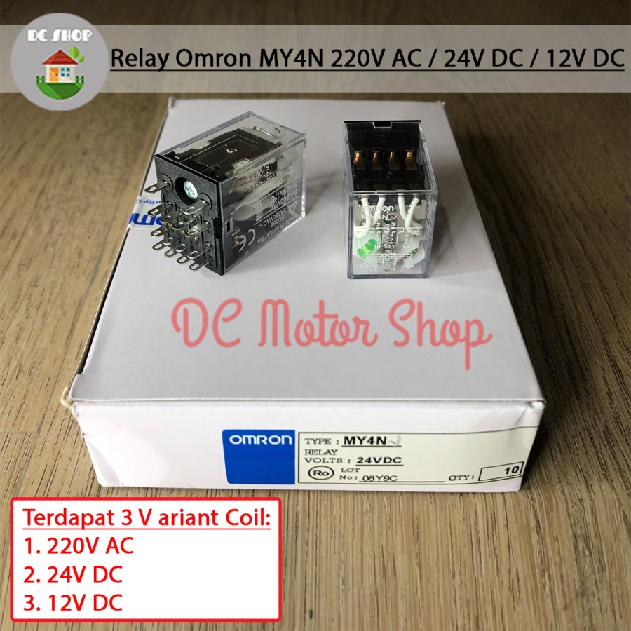 Relay Omron MY4N 12V 24V DC 220V AC Relay 4 Out 12VDC 24VDC 220VAC ...