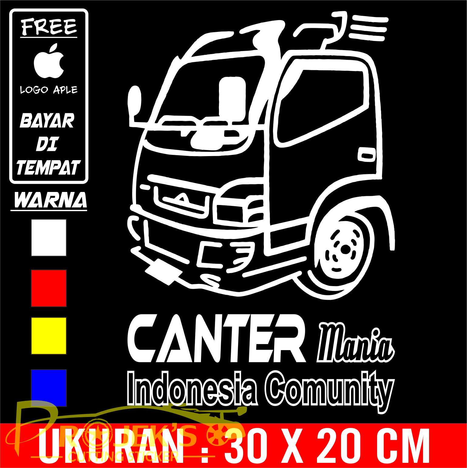 Cutting Sticker Mobil Sticker TRUCK CANTER MANIA Lazada Indonesia