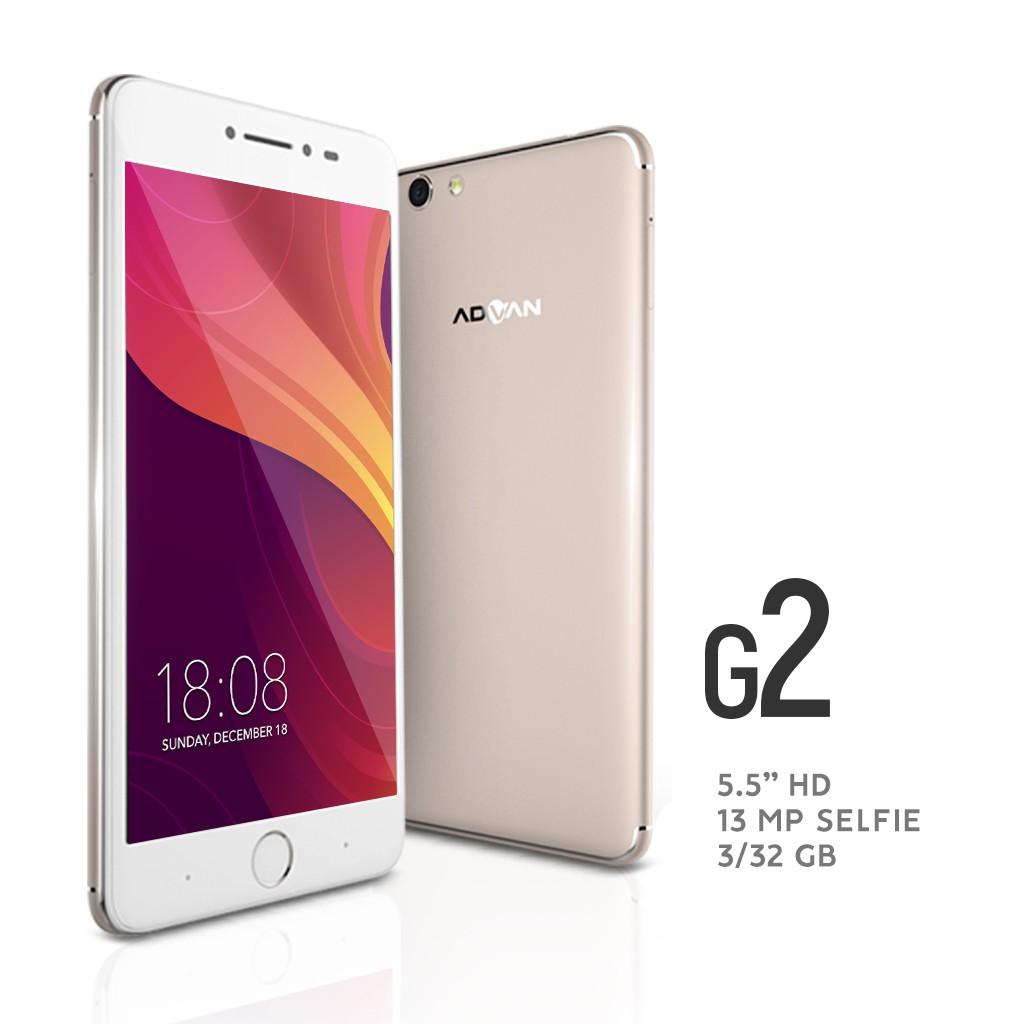 Advan G2 Selfie - 4G/LTE - RAM 3GB / ROM 32 GB - Batt 3500 mAh + FREE Silicone Case