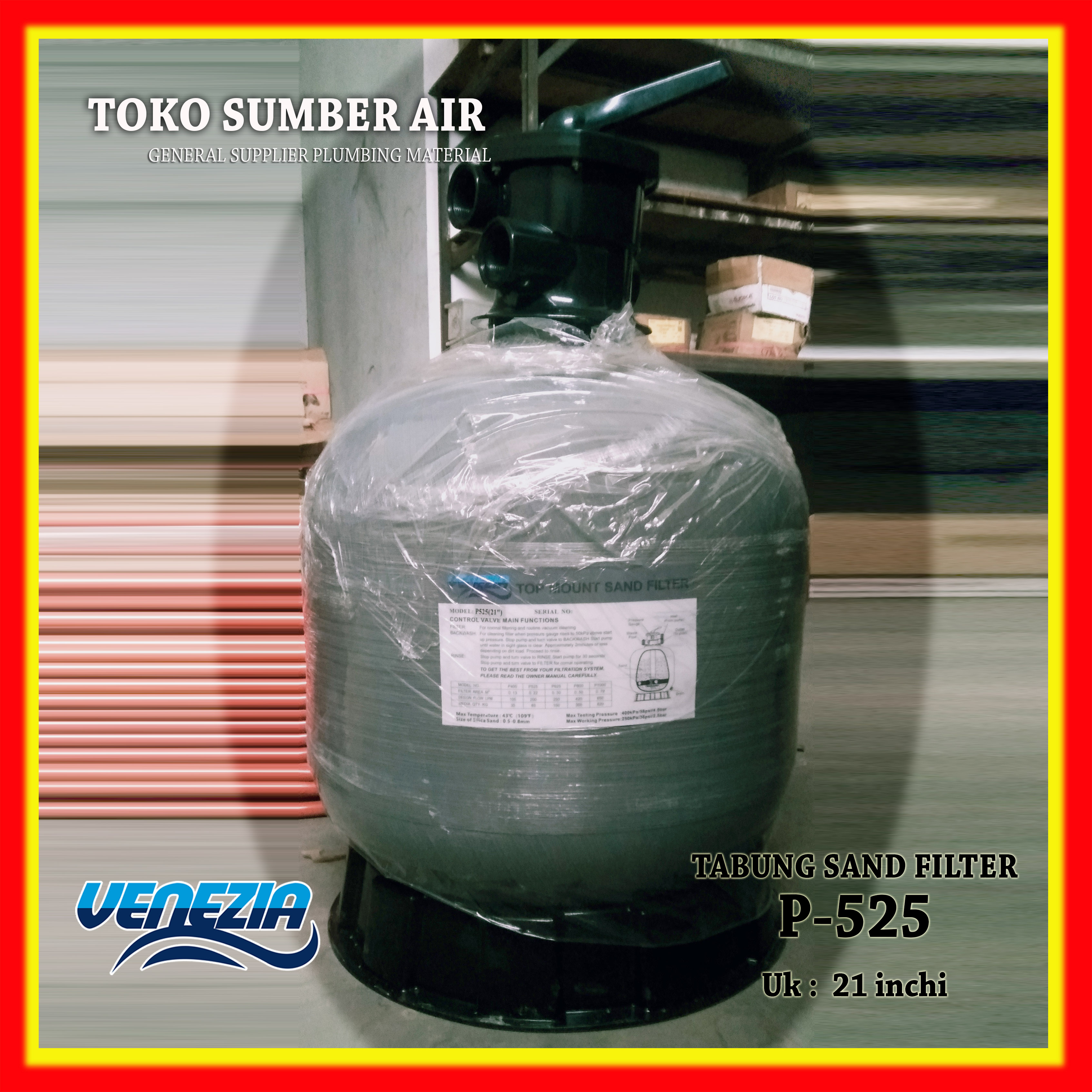 21 INCH SAND FILTER KOLAM RENANG P525 MERK VENEZIA Lazada Indonesia