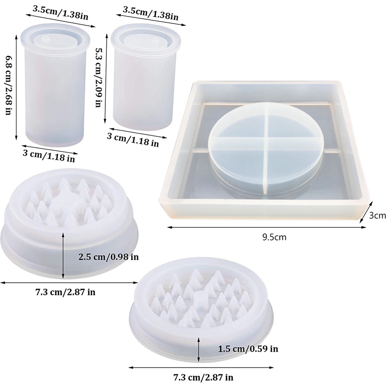 Grinder Resin Mold Lighter Case Resin Molds Herb Grinder Silicone Spice