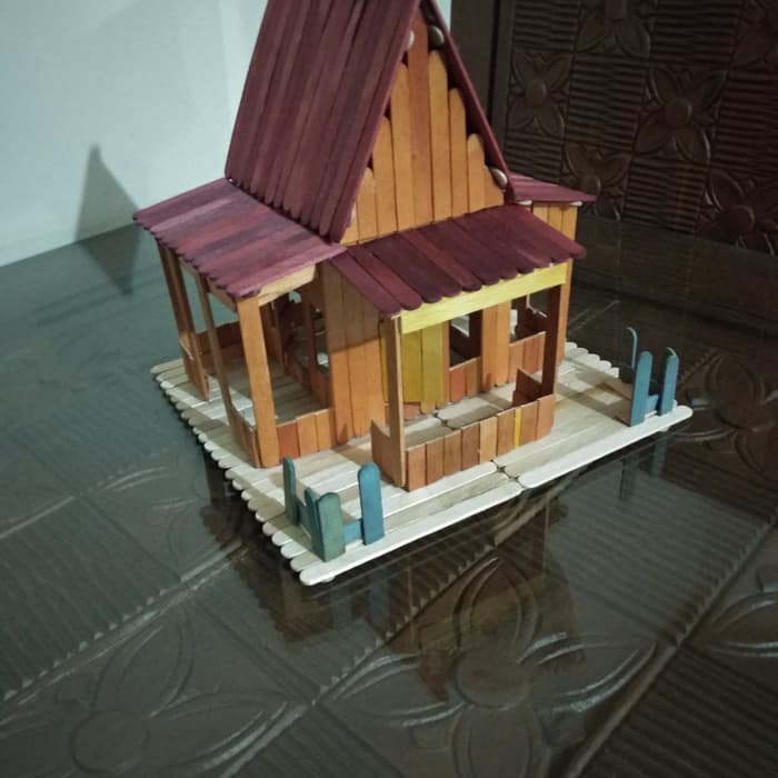 Prakarya Maket Miniatur Rumah Adat Kebaya Betawi Dari Stik Es Krim Lazada Indonesia