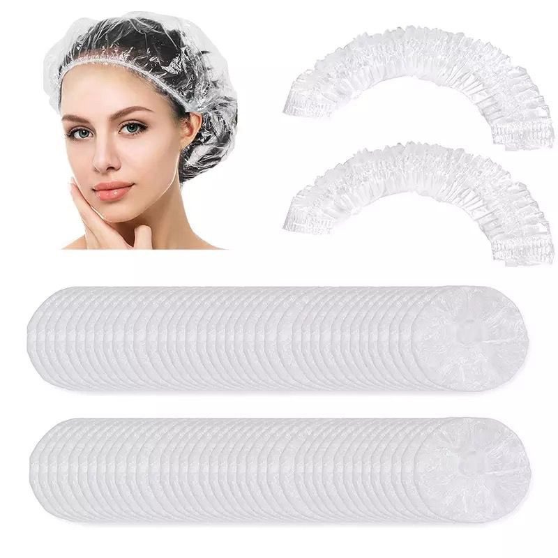 SHOWER CAP PENUTUP RAMBUT KEPALA PLASTIK BENING / SHOWER CAP TRANSPARAN