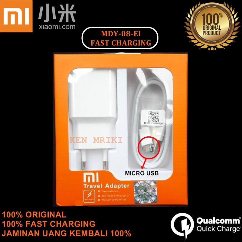 Xiaomi Quick Charger MDY-08-EI 9V Fast Charging Kabel Micro USB Original 100% - Putih