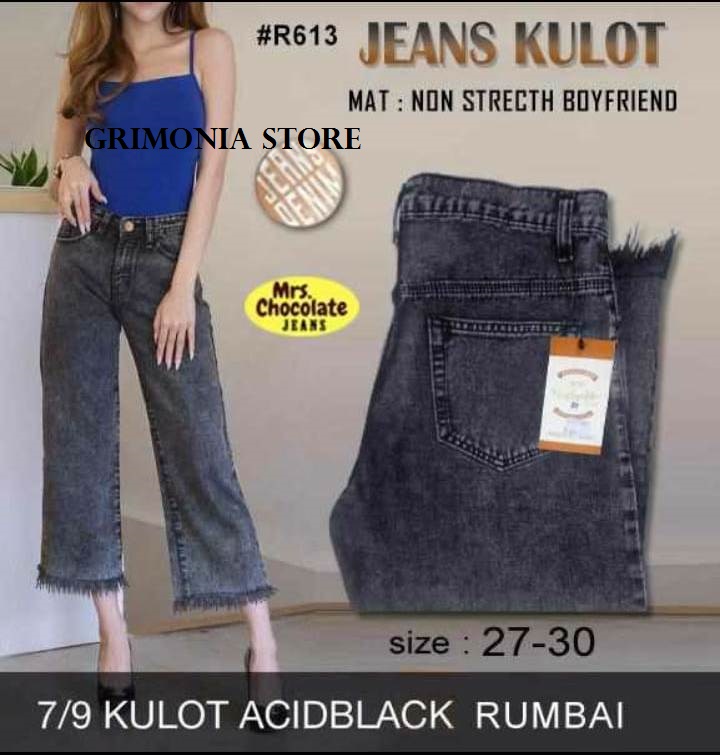 Gs Celana Jeans Kulot Wanita Rawis Acidblack Rumbai Terbaru Lazada Indonesia Gs Celana Jeans Kulot Wanita Rawis Acidblack Rumbai Terbaru Lazada Indonesia