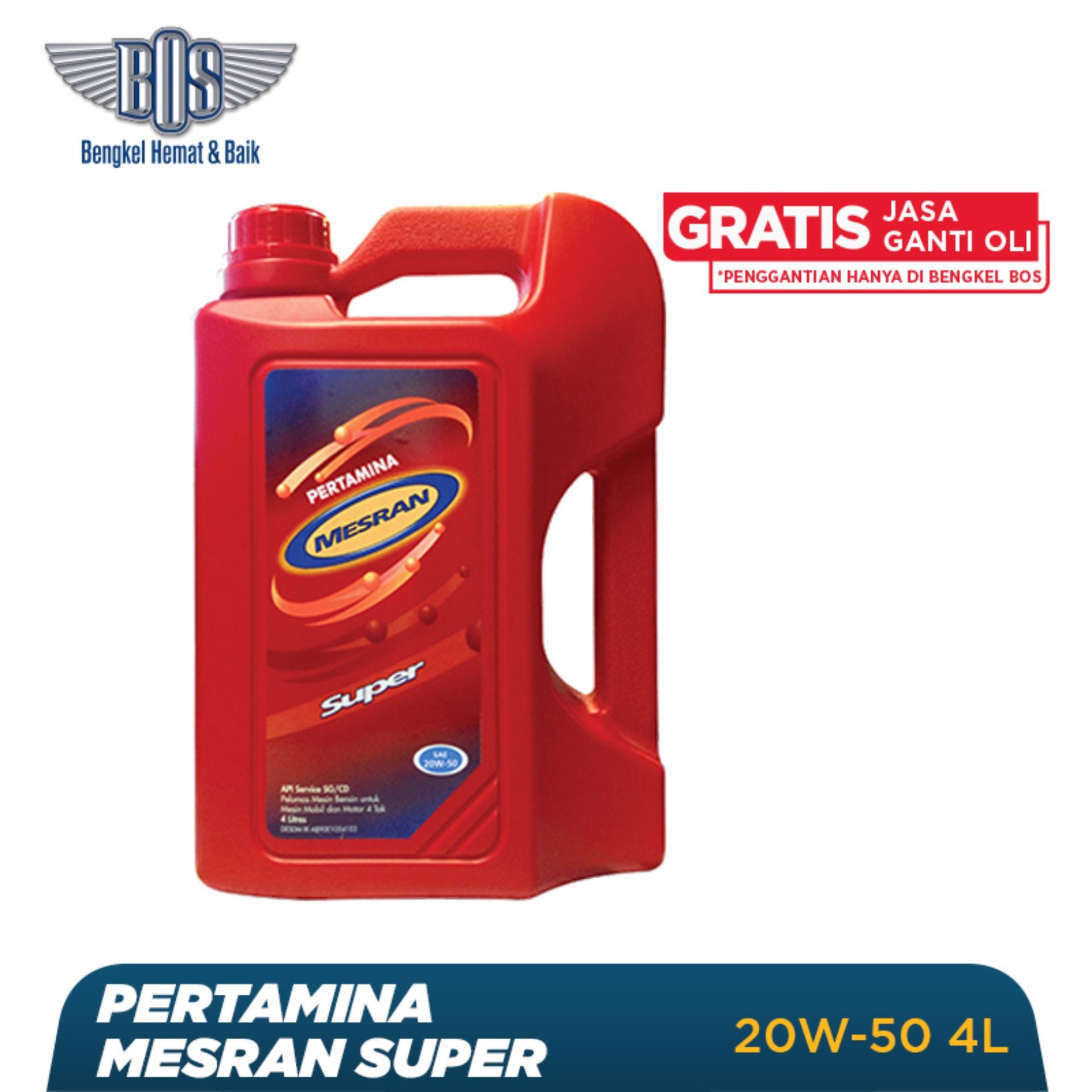 Oli Mobil Pertamina Mesran Super - 20W-50 - GALON - Gratis Jasa Ganti Oli dan Check Up Kendaraan