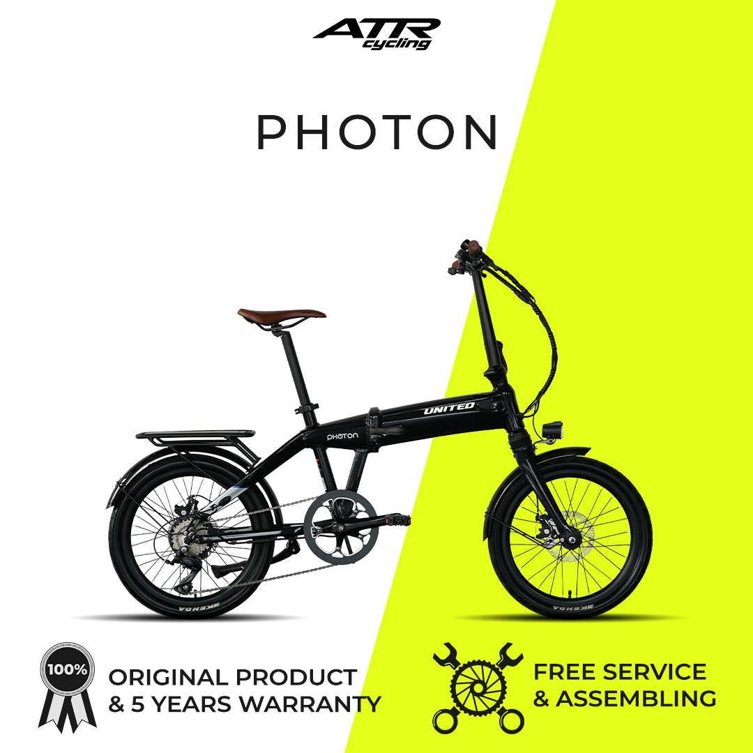 Sepeda Lipat Listrik UNITED PHOTON E-BIKE FOLDING 20\